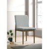 NicBex Set of 2 Dining Chair with Backrest & Solid Wood Legs Upholstered Fabric Dining Room & Kitchen Furniture,Gray - 3 of 4