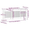 vidaXL Radiator Cover 2 pcs Engineered Wood - 4 of 4