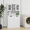 Dexmalle Two-Compartment Tilt-Out Dirty Laundry Basket Tall Bathroom Cabinet - image 4 of 4