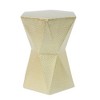 Modern Hexagonal Outdoor End Table – Textured Iron Patio Accent Table for Indoor and Outdoor Use, Patio SideTables -Christopher Knight Home - 2 of 4