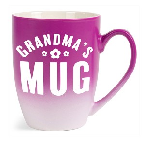 Elanze Designs Mother's Day Appreciation Coffee Cup Mug 12 Ounce Ceramic With Ombre Gradient Grandma's Mug Pink and White - 1 of 4