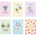 Pipilo Press 12 Pack Cute Valentine’s Day Greeting Cards with Puns, Funny Cartoon Designs, 5 x 7 In