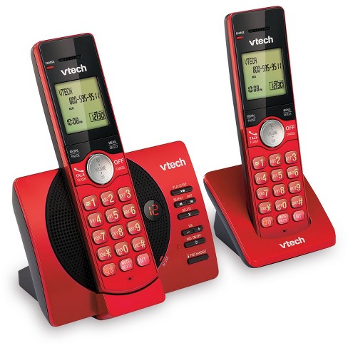 VTech CS6929-26 DECT 6.0 Expandable Cordless Phone System with Answering Machine, 2 Handsets - Red - image 1 of 2
