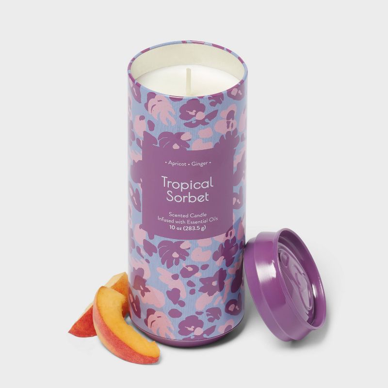 Printed Tin Can 10oz Candle Tropical Soret - Opalhouse&#8482;, 3 of 4
