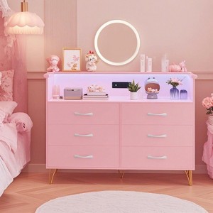 6 Drawer Dressers with Charging Station Chests of Drawers - 1 of 4