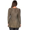 24seven Comfort Apparel Scoop Neck Long Sleeve Shimmery Fabric Tunic Top - 3 of 4