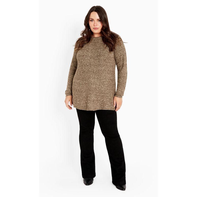 Women's Plus Size Tia Tunic Sweater - espresso | AVENUE, 3 of 8