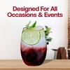 Smarty Had A Party 16 oz. Clear w/ Gold Stemless Plastic Wine Glasses - 32 pcs - 2 of 4