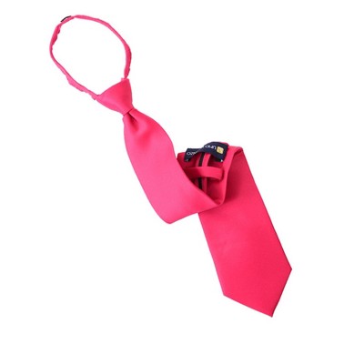 Men's Solid Color Pre-tied Zipper Necktie