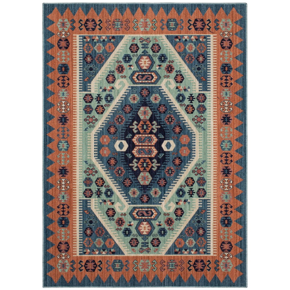 Photos - Area Rug 7'x10' Buttercup Diamond Vintage Persian Style Woven Rug Blue - Opalhouse™