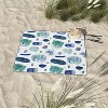 Ninola Design Blue Minimal Strokes Abstract Picnic Blanket - Deny Designs - 3 of 3