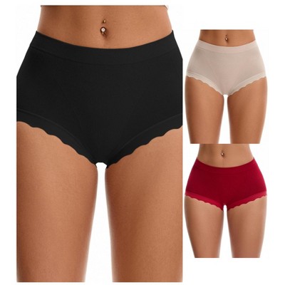 INSPIRE CHIC 3 Packs Women's High Waisted Breathable Tummy Control Underpants