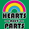 Adult Design By Humans Hearts Not Parts Pride By TheRandom T-Shirt - 2 of 2