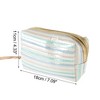 Unique Bargains Women Horizontal Stripes Makeup Bag1 Pc - 3 of 3