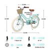 YONWAY 20 Inch Kids' Bicycles, Single Speed Bikes with Basket ＆ Adjustable Seat, Front V-Brake + Rear Coaster Brake for Kids Ages 8-12 - 3 of 4