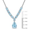 EVERLY JEWELRY | Sterling Silver 4 3/4 ct TGW SKY Blue Topaz Necklace, 18"+1" ext. - 2 of 4