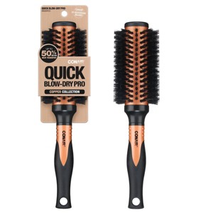 Conair Copper Pro Mixed Boar Bristle Round Hair Brush - Medium Barrel - All Hair - 1 of 4