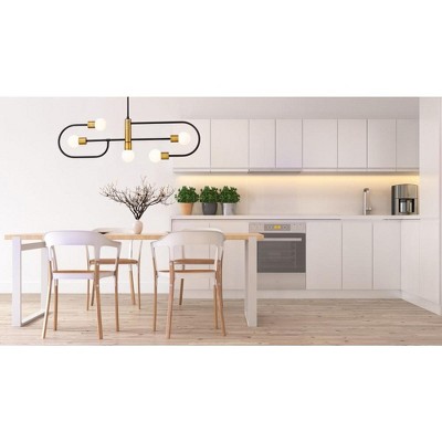 Neutra 5-Bulb Vintage Island Light Fixture - Mid-Century Modern Steel Design