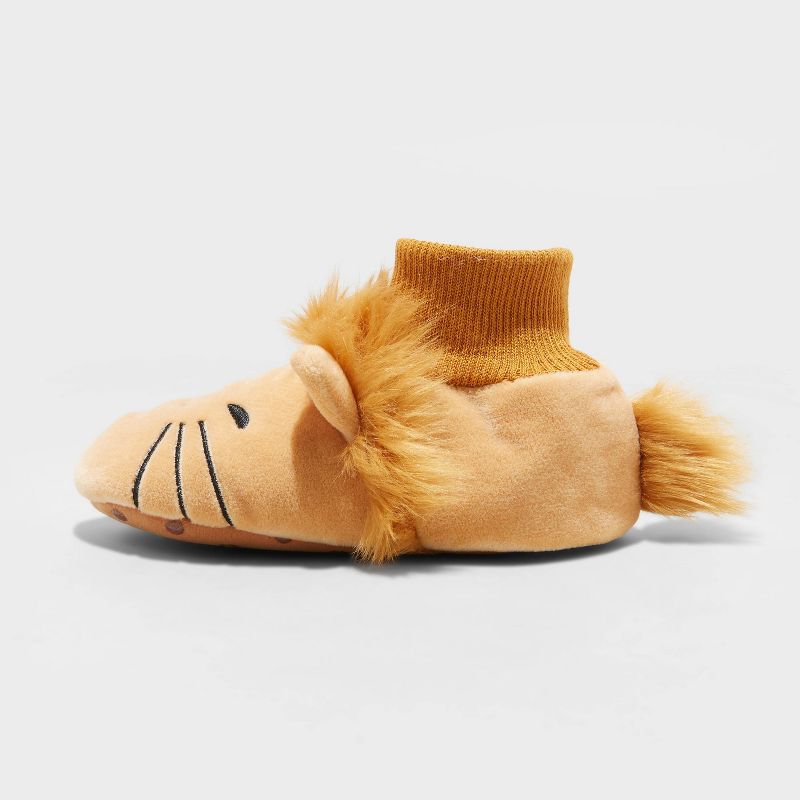 Toddler Boys' Leo Lion Slippers - Cat & Jack™ Tan, 3 of 8