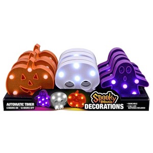 Magic Seasons Halloween Decor, LED Spooky 4.5 in. - Case of 12 - 1 of 4