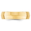 Black Bow Jewelry 6mm 14K White or Yellow Gold Knife Edge Comfort Fit Band - 3 of 4