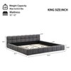 Christopher Knight Home Beryl Checkerboard Design Chenille Upholstered Bed - 3 of 4