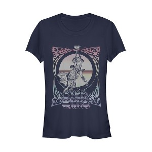 Juniors Womens Star Wars Celtic Frame Luke & Leia T-Shirt - 1 of 3