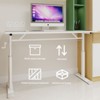 Okak 47.24IN Height-Adjustable Long Desk, Computer Desk with Multi-Purpose Design, Writing Desk for Living Room, Office, Classroom - 3 of 4