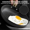 Non Stick Frying Pans, Nonstick Cast Iron Skillets 3 Pcs - 8 Inch, 10 Inch and 12 Inch Nonstick Frying Pan Set, Professional Frying Pans Set - 2 of 4