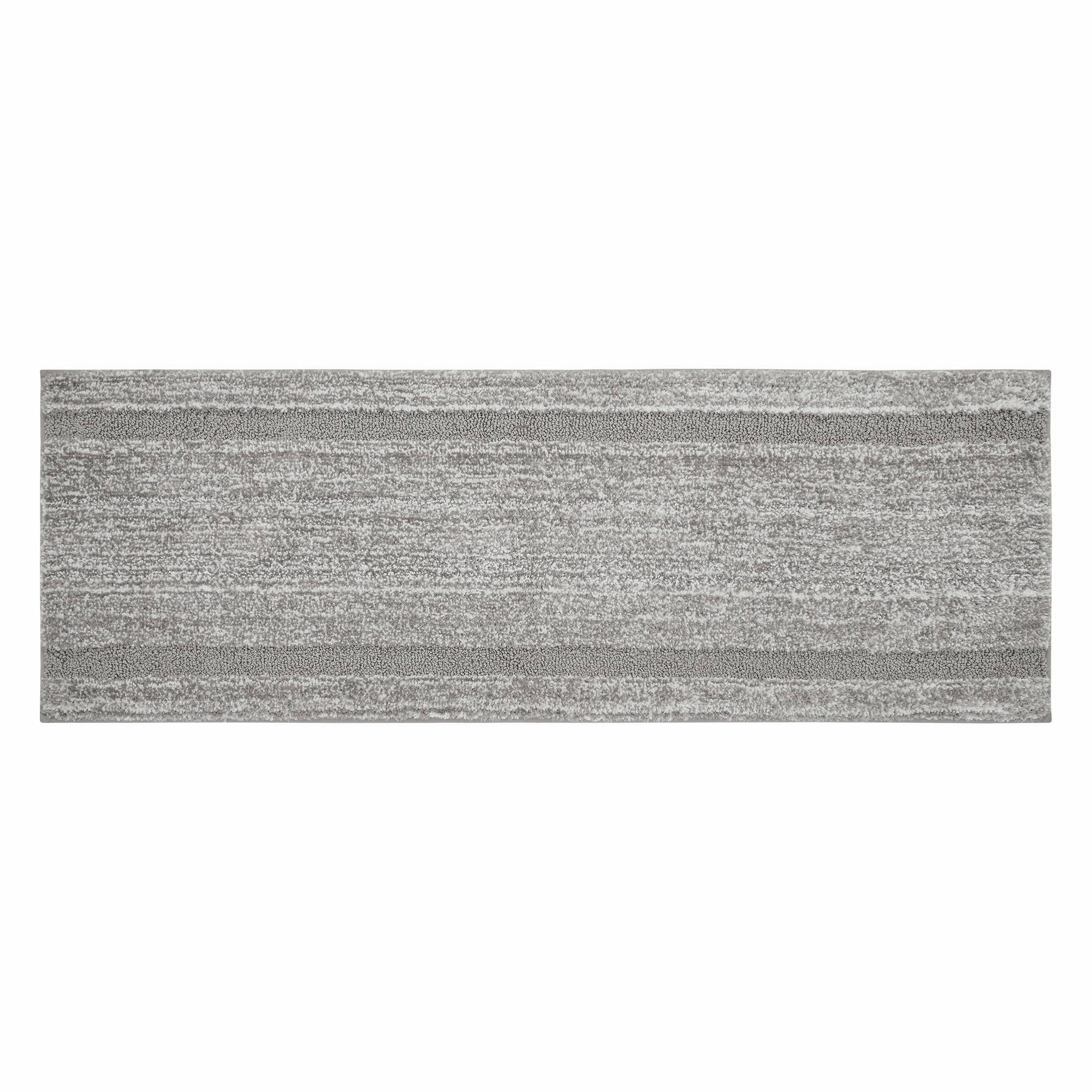 20"x60" Home Heathered Hotel Bath Rug Runner Gray - VCNY