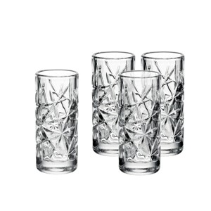Godinger Silver Set of 4 Graffiti Shot Glasses: Crystal Drinkware, Hand Wash, 2 oz Capacity, Service for 6, Clear - 1 of 3