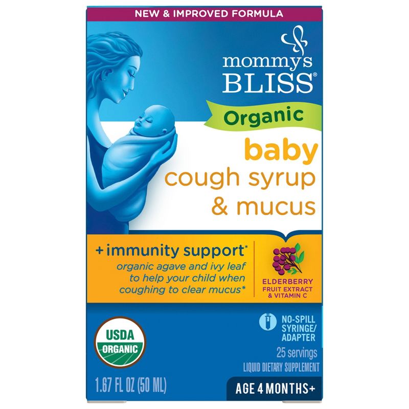 Mommy&#39;s Bliss Organic Baby Cough &#38; Mucus Syrup - Elderberry - 1.67 fl oz, 4 of 10