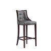 Set of 2 Fifth Avenue Upholstered Beech Wood Faux Leather Barstools - Manhattan Comfort - 3 of 4