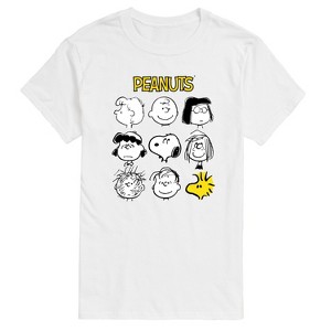 Men's - Peanuts - Many Faces Of Snoopy And Friends Short Sleeve Graphic T-Shirt - 1 of 4