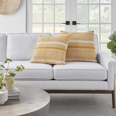 18" Color Stripe Plush Pillow Cover Case Cushion Sofa Throw Home Bed Car Decor 