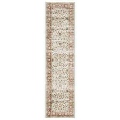 Oriental Weavers Sumter SUM03 Ivory/ Rust Indoor Area Rug - 2' x 8'
