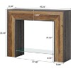 Tribesigns Narrow Console Table, 41.34-Inch Rustic Entryway Table with Glass Shelf - 3 of 4