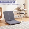 Floor Folding Chair with Back Support, Padded Folding Gaming Sofa Chair with 6 Adjustable Backrest - 4 of 4