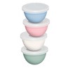 Lexi Home 4-Pack 8 oz Stainless Steel Mini Bowls with Plastic Lids - 4 of 4