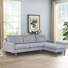 3 Seater L-Shaped Sectional Sofa, 85.82 Inch Convertible Velvet Couch, Modern Living Room Furniture Sofa, Sectional Couches, Gray - 3 of 4