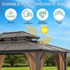10x12ft/ 10x13ft Hardtop Gazebo, Aluminum Frame Gazebos with Double Roof, Outdoor Metal Pavilion with Curtain and Netting - 4 of 4