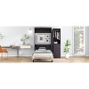 Murphy Bed with Wardrobe and Drawers, Cabinet Beds Foldable Wall Bed Frame for Guest Room Home Office, Gray - 3 of 4