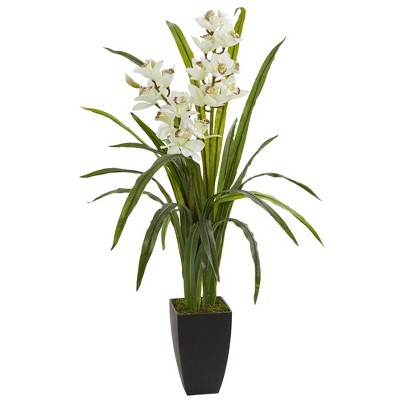 Nearly Natural 39-in Cymbidium Orchid Artificial Plant : Target