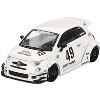 ABARTH 595 #49 "LB-Works x Abas Works" Gara White Limited Edition 1/64 Diecast Model Car by Mini GT - 2 of 4