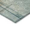 Pale Aqua And Beige Abstract Washable Indoor Outdoor Area Rug - 4 of 4