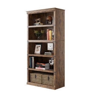 Coucheta Bookcase - Farmhouse Style, Floor Standing, Display Storage, Modern Wide Shelf for Bedroom, Living Room, Office, Home Decor - 1 of 4
