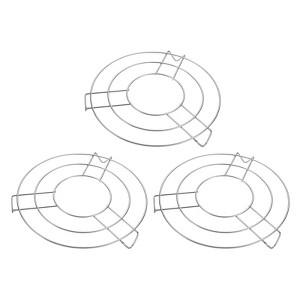 Unique Bargains Stainless Steel Round Cooking Racks for Roasting Baking 3 Pcs - 1 of 4