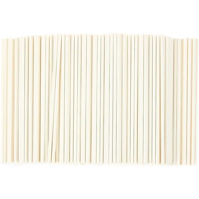 Juvale Lollipop Sticks – 300 Count 6 inch Paper Sucker Sticks, Treat Sticks for Cake Pops, Candy Melt