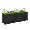 vidaXL Garden Planter Black 78.7"x19.7"x27.6" Solid Wood Pine - 3 of 4