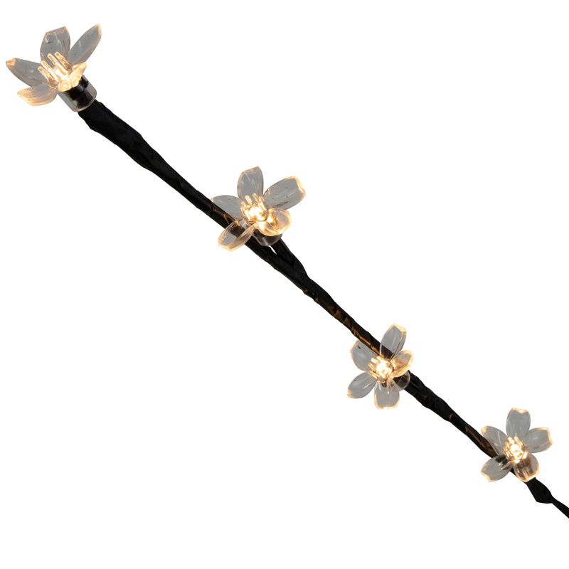 Northlight Set of 3 Pre-Lit Cherry Blossom Artificial Tree Branches, 72 Warm White LED Lights, 3 of 7